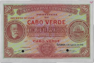 Cape Verde 50 Escudos, 1941 image