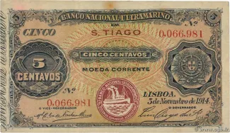 Cape Verde 5 Centavos, 1914 image