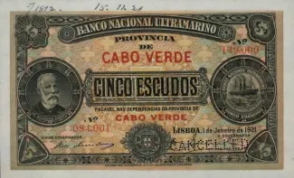 Cape Verde 5 Escudos, 1921 image