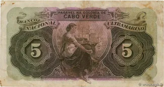 Cape Verde 5 Escudos, 1945 reverse