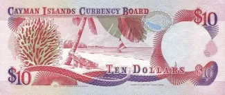 Cayman Islands 10 Dollars - Elizabeth II, 1991 reverse