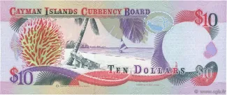Cayman Islands 10 Dollars - Elizabeth II, 1996 reverse