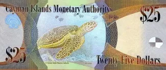 Cayman Islands 25 Dollars - Elizabeth II, 2010-2024 reverse