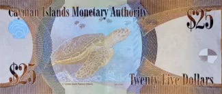 Cayman Islands 25 Dollars - Elizabeth II, 2022 reverse