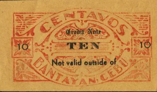 Cebu 10 Centavos, 1942-1944 reverse