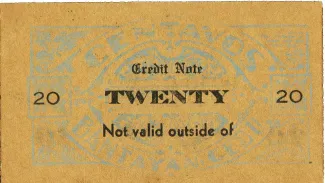 Cebu 20 Centavos, 1942-1944 reverse