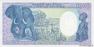 Central African Republic 1.000 Francs, 1986-1990 reverse