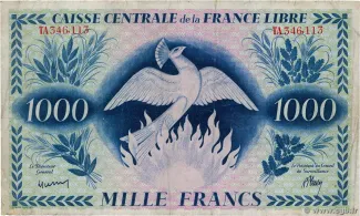 Central African States 1.000 Francs, 1941 image