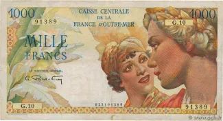Central African States 1.000 Francs, 1947 image