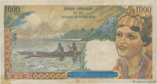 Central African States 1.000 Francs, 1947 reverse