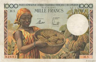 Central African States 1.000 Francs, 1957 image