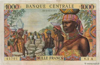 Central African States 1.000 Francs, 1963