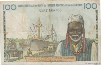 Central African States 100 Francs, 1961-1962 reverse