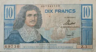 Central African States 10 Francs, 1957 image