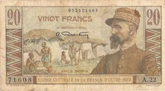Central African States 20 Francs, 1947 image