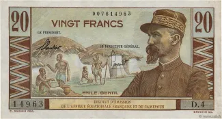 Central African States 20 Francs, 1957 image