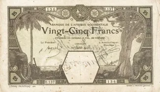 Central African States 25 Francs, 1925 image
