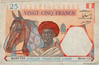 Central African States 25 Francs, 1941 image