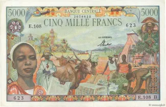 Central African States 5.000 Francs, 1963