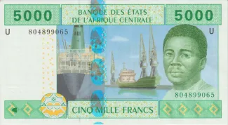 Central African States 5.000 Francs, 2002-2022 obverse