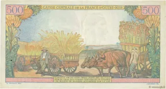 Central African States 500 Francs, 1949 reverse