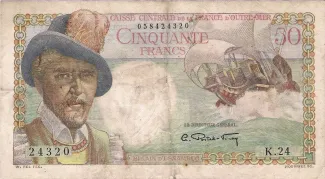 Central African States 50 Francs, 1947 image