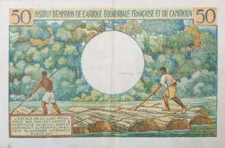 Central African States 50 Francs, 1957 reverse