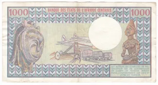 Chad 1.000 Francs, 1980-1984 reverse