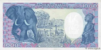 Chad 1.000 Francs, 1985 reverse