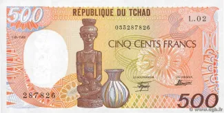 Chad 500 Francs, 1992 image