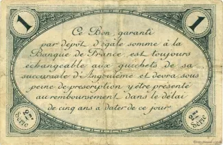 French notgeld 1 Franc, 1915 reverse