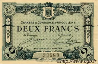 French notgeld 2 Francs, 1915 image