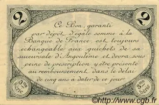 French notgeld 2 Francs, 1915 reverse