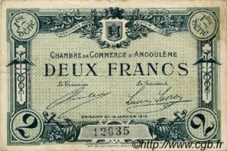 French notgeld 2 Francs, 1915 image