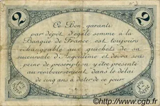 French notgeld 2 Francs, 1915 reverse