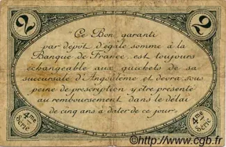 French notgeld 2 Francs, 1915 reverse