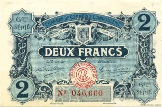 French notgeld 2 Francs, 1920 image