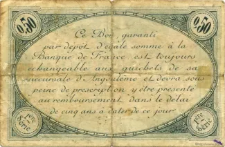 French notgeld 50 Centimes, 1915 reverse