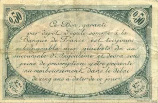 French notgeld 50 Centimes, 1915 reverse