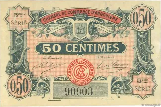 French notgeld 50 Centimes, 1917 image