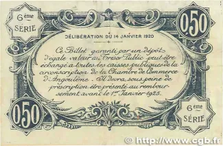 French notgeld 50 Centimes, 1920 reverse