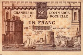 French notgeld 1 Franc, 1915 image