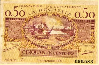 French notgeld 50 Centimes, 1920 image
