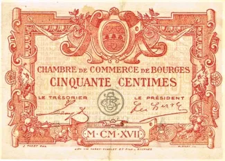French notgeld 50 Centimes, 1917 image