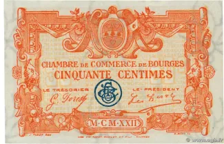 French notgeld 50 Centimes, 1922 image
