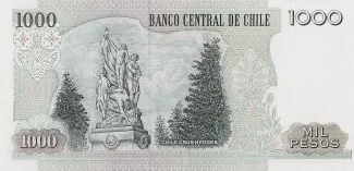 Chile 1.000 Pesos, 1978-2009 reverse