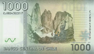 Chile 1.000 Pesos, 2010-2022 reverse