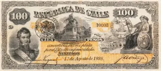 Chile 100 Pesos, 1898 image