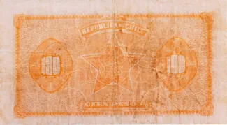 Chile 100 Pesos, 1921-1924 reverse