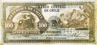 Chile 100 Pesos, 1925 image